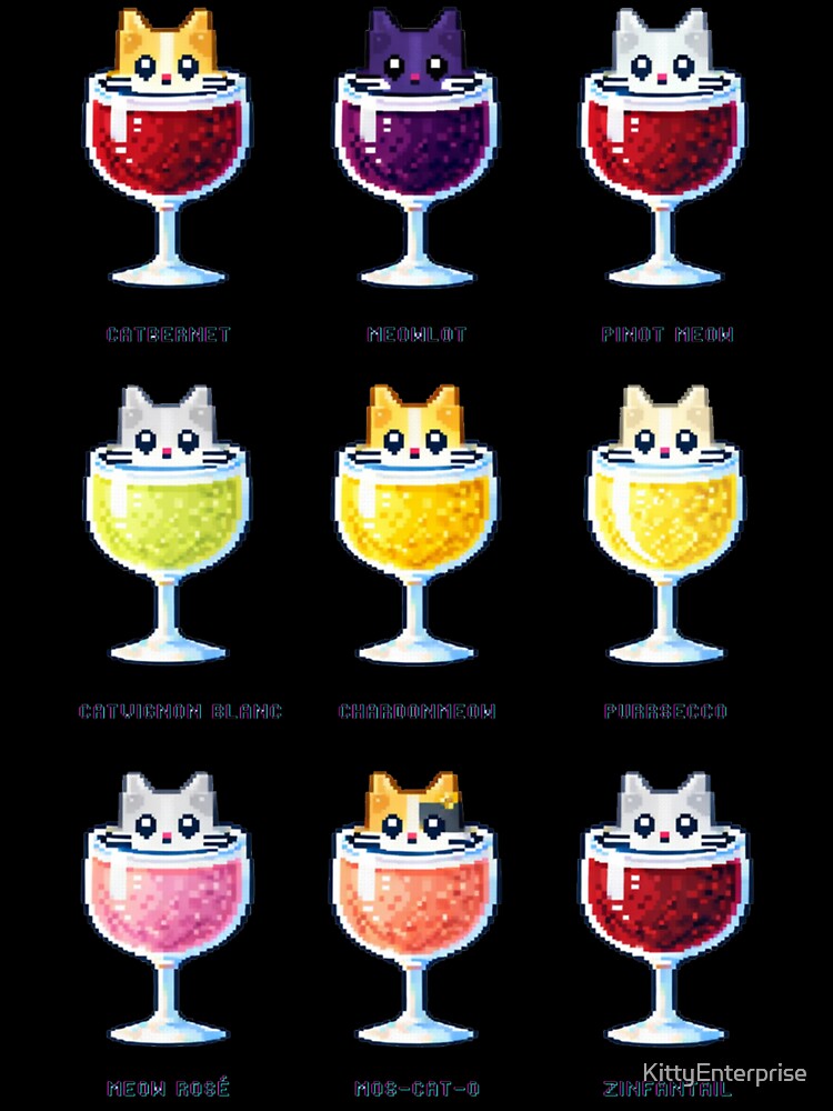 Kitty Wines Menu by Kitty Enterprise Unisex , , , Long Sleeve Tee
