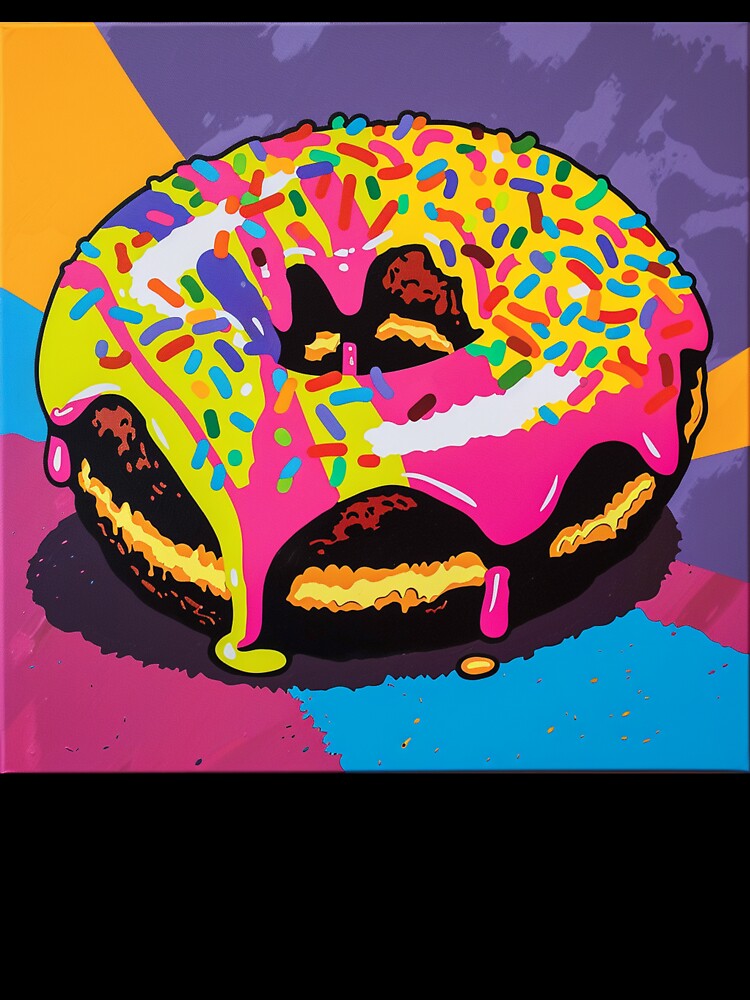 Iced Donut Pop Art 15 by AstroRisq Unisex , , , Long Sleeve Tee