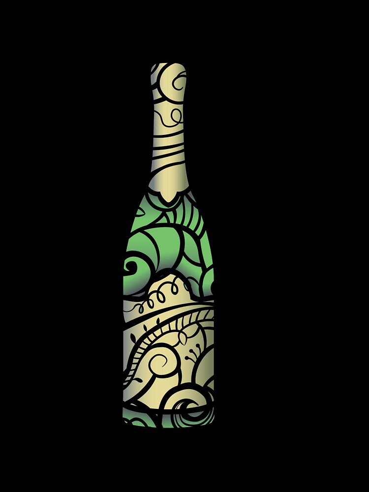wine bottle by artbyrosse Unisex , , , Long Sleeve Tee