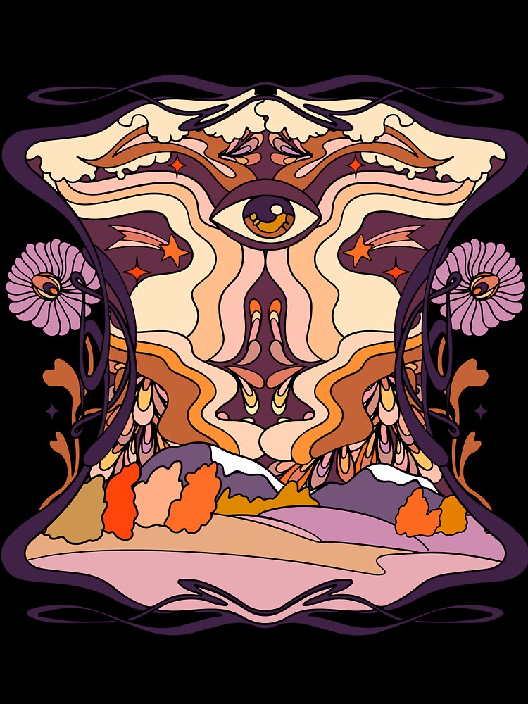 Psychedelic abstract flower landscape by NKTN