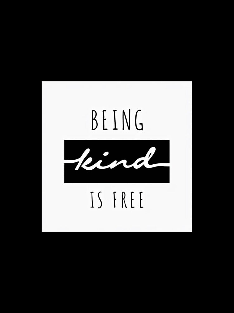 Being Kind Is Free – Minimalist Message Tee by cosmos4urlife Unisex , , , Long Sleeve Tee