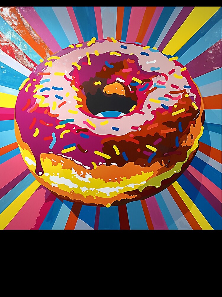 Iced Donut Pop Art 14 by AstroRisq Unisex , , , Long Sleeve Tee