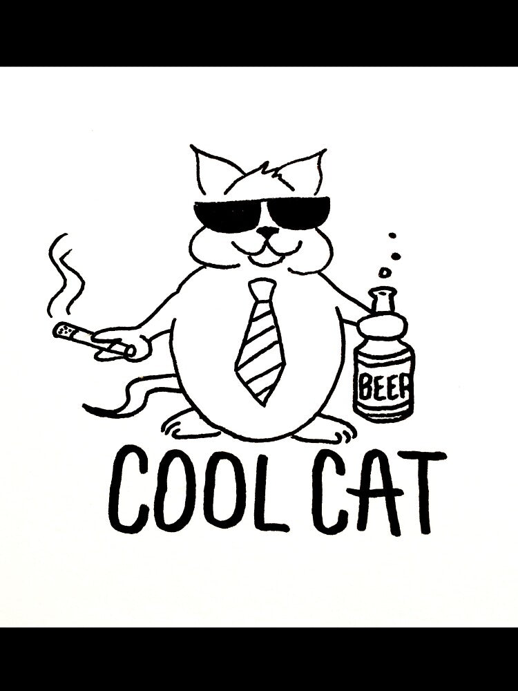 Cool Cat by Dermieri Unisex , , , Long Sleeve Tee
