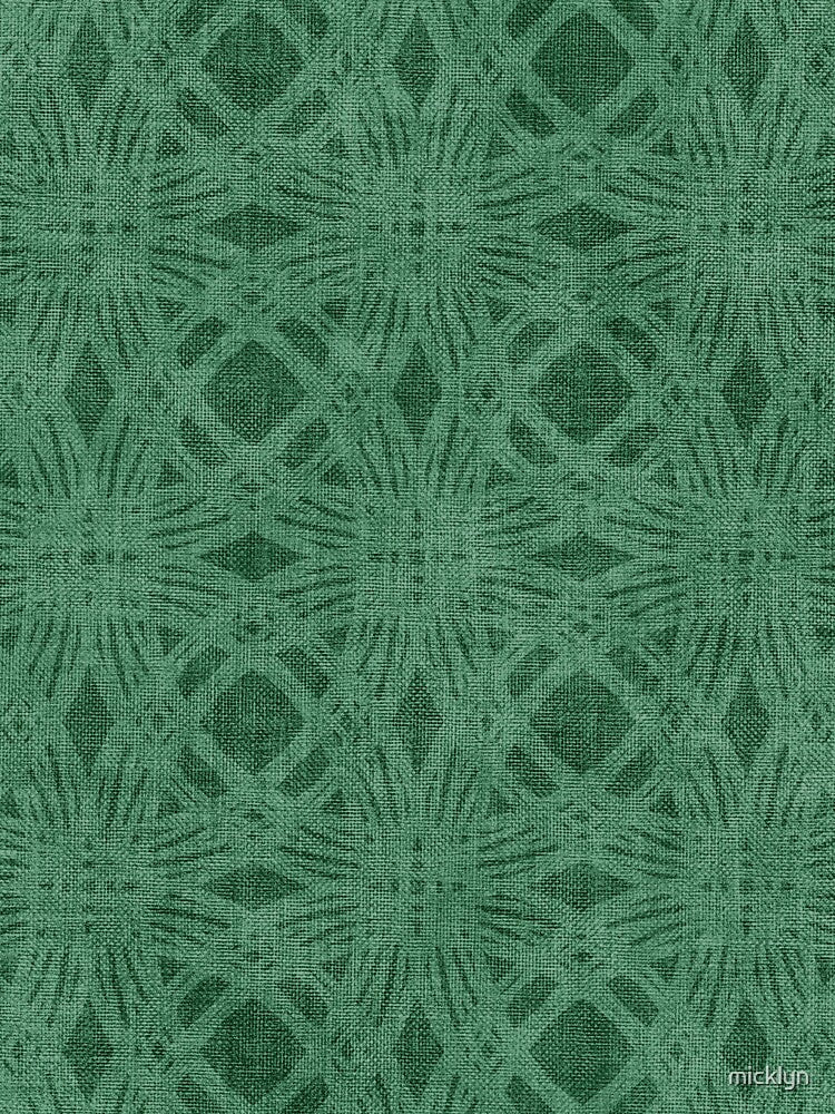 Simple Circles on Coarse Linen in Soft Moss Green by micklyn