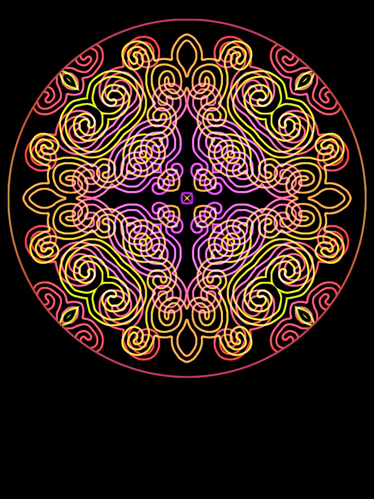 overlapping spirals in a circle by chambergambit