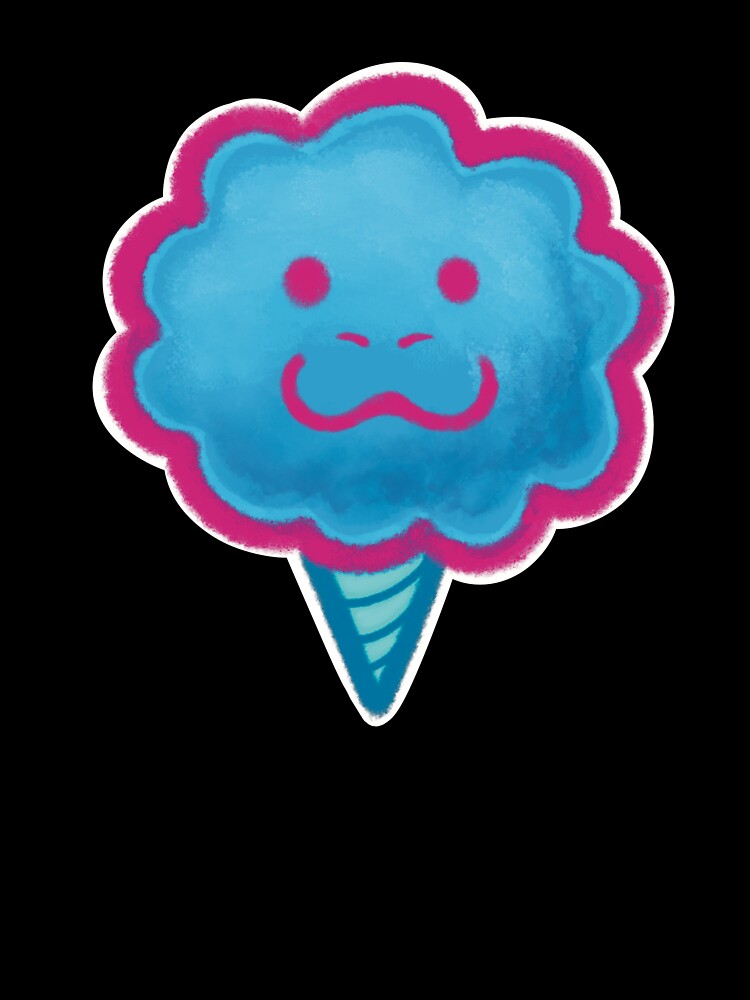 cotton candy seal blue pink lineart by petselkie Unisex , , , Long Sleeve Tee