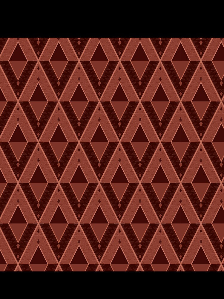 A vibrant bohemian repeat print in a rich red background, this editable seamless pattern by zephstudoartist