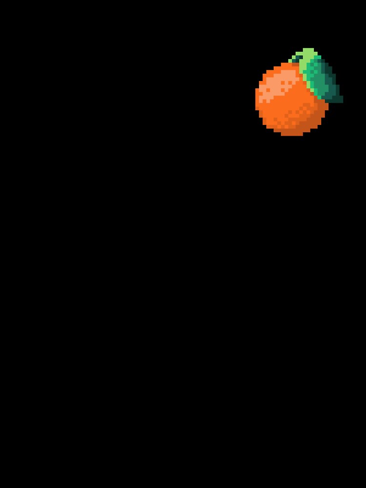 Pixel Mandarin - pixel food art by LittleFoodShop Unisex , , , Long Sleeve Tee