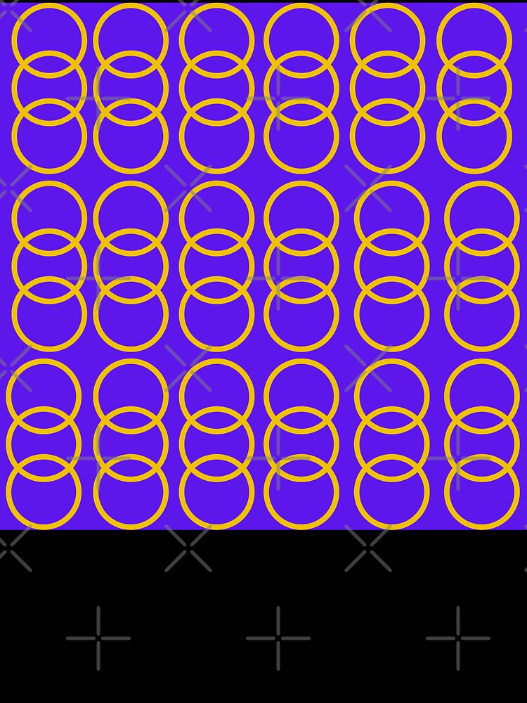 Overlapping Yellow Circles on Purple – Bold Modern Geometric Pattern by Cultradesign