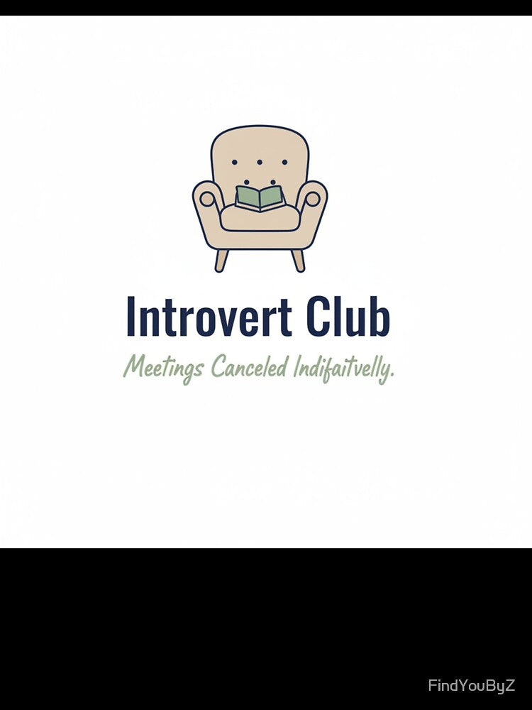 Introvert Club Funny Minimalist Design – Witty Humor for Introverts by FindYouByZ Unisex , , , Long Sleeve Tee