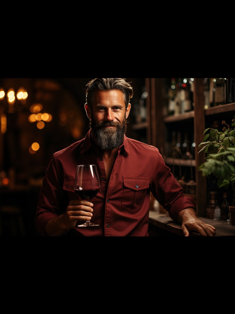 Sommelier Unveiling Wine for Upscale Restaurant by TheBrainArt Unisex , , , Long Sleeve Tee