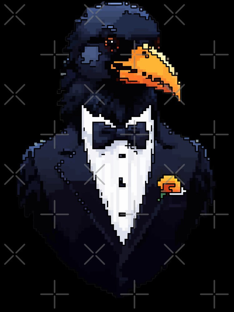 Pixel Crow Mystique by NaturePixel Unisex , , , Long Sleeve Tee