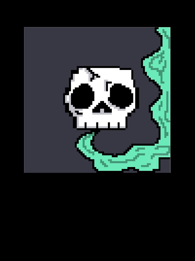 Pixel art skull by t-pixel Unisex , , , Long Sleeve Tee