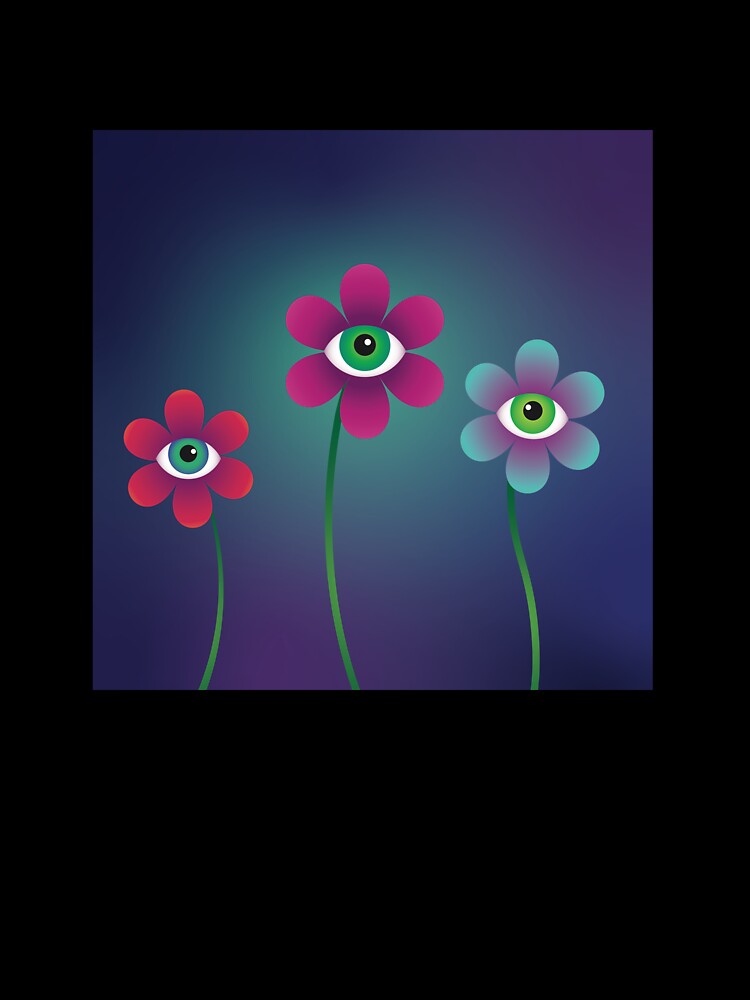 Psychedelic eye flower garden by PaigeKoDesign
