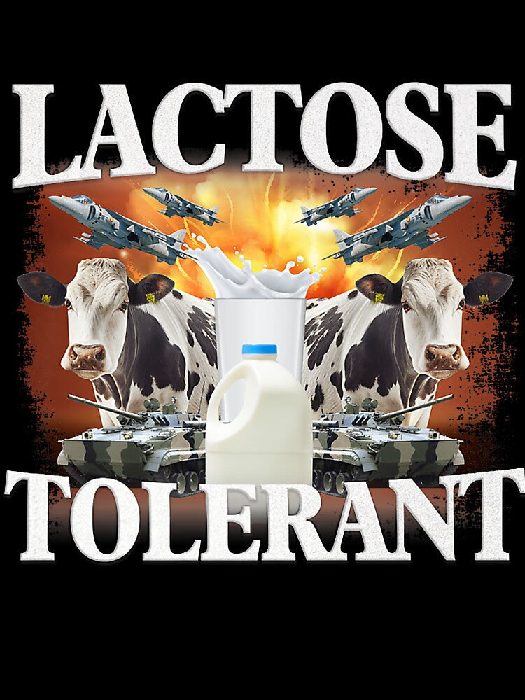 Lactose Tolerant Funny Trending Meme by ChiekoBlaze Unisex , , , Long Sleeve Tee