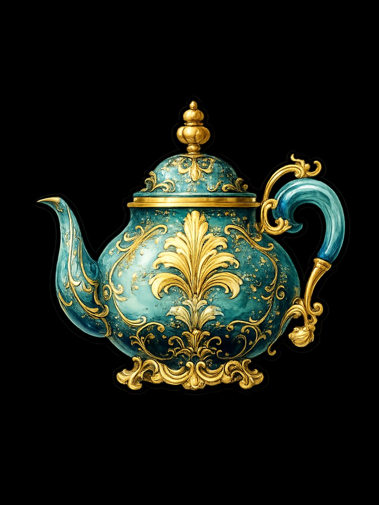 Collectible decorative teapot sticker by LiriosLand Unisex , , , Long Sleeve Tee