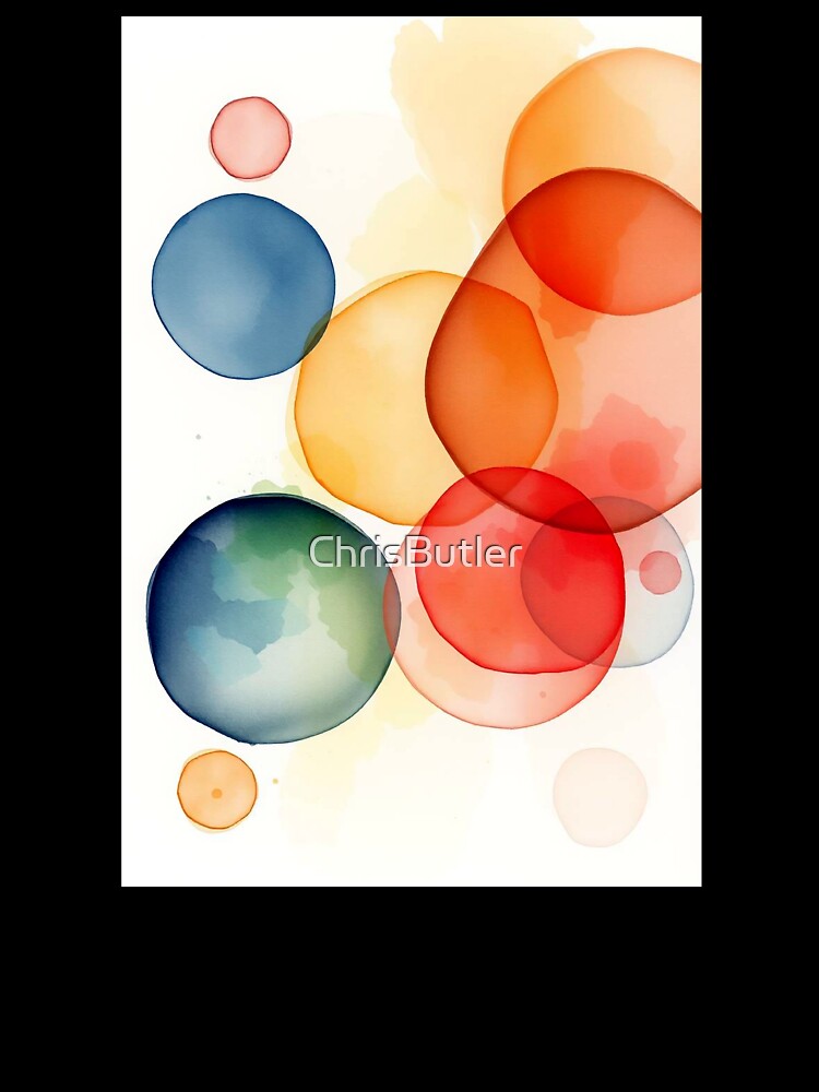Colorful Overlapping Circles In Watercolor by ChrisButler