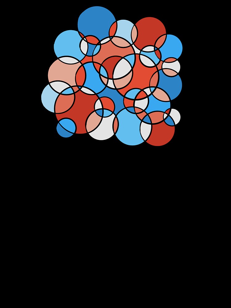 Red, White, and Blue Overlapping Circles by roleydesigns