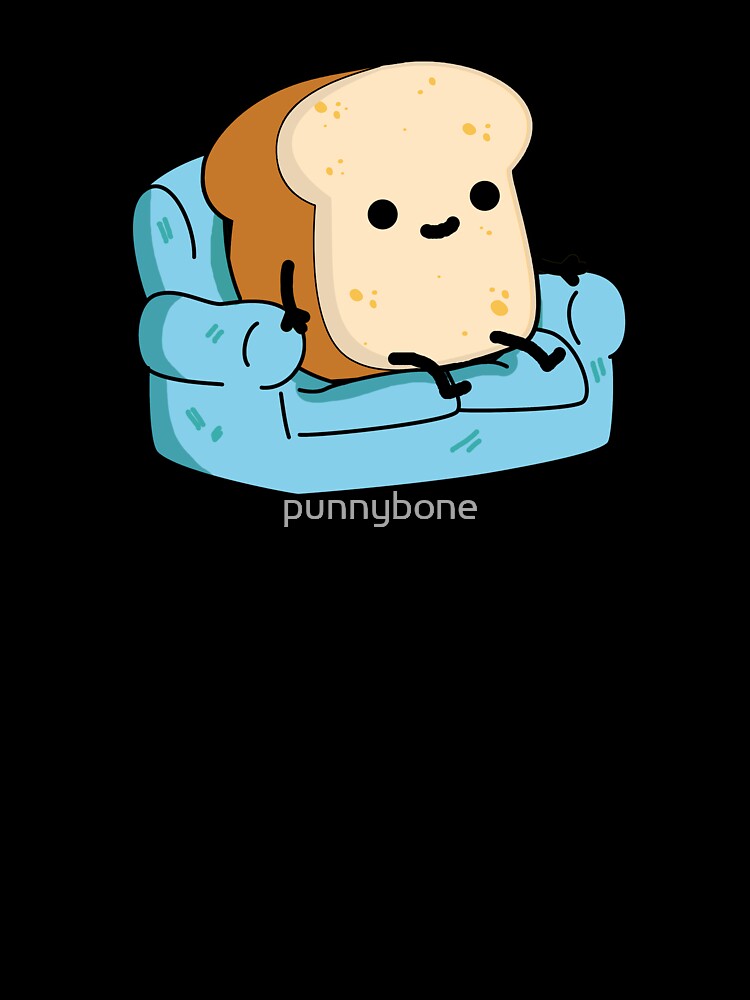 Loafing Around Funny Bread Pun by punnybone Unisex , , , Long Sleeve Tee