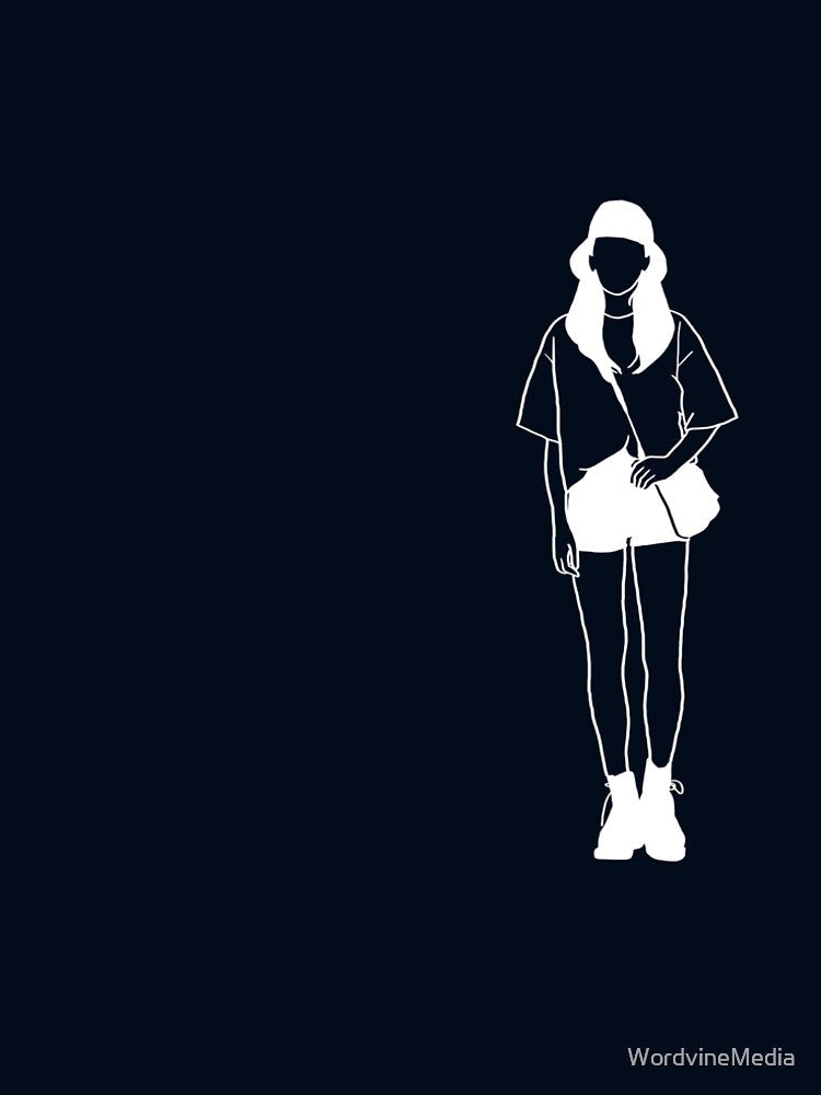 Black And White Girl by WordvineMedia Unisex , , , Long Sleeve Tee