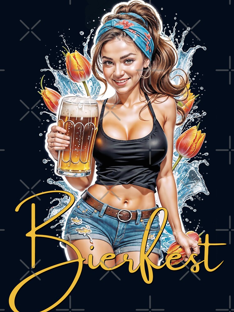 Bierfest lady by MangaCortaTees Unisex , , , Long Sleeve Tee
