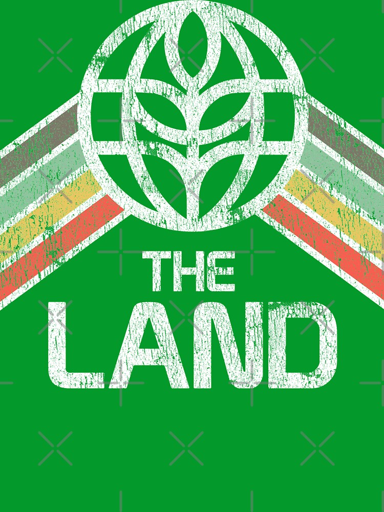 The Land Logo Distressed in Vintage Retro Style by retrocot Unisex , , , Long Sleeve Tee