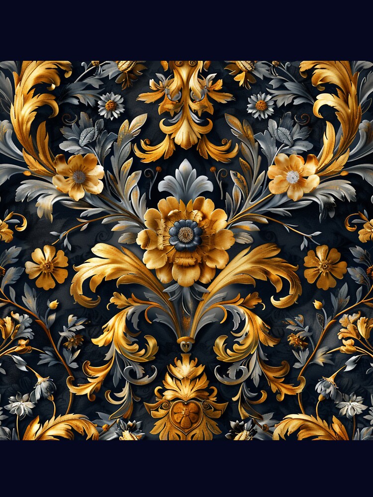 Design Elegance: Luxury Pattern by Ace Apparel Attire Unisex , , , Long Sleeve Tee
