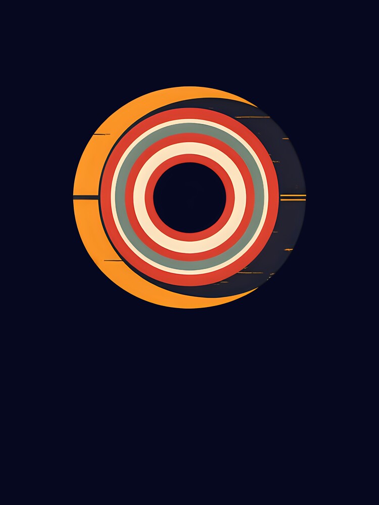 Vibrant Concentric Ring Design With Bold Colors in Abstract Circular Art Form by KanDa-Shop
