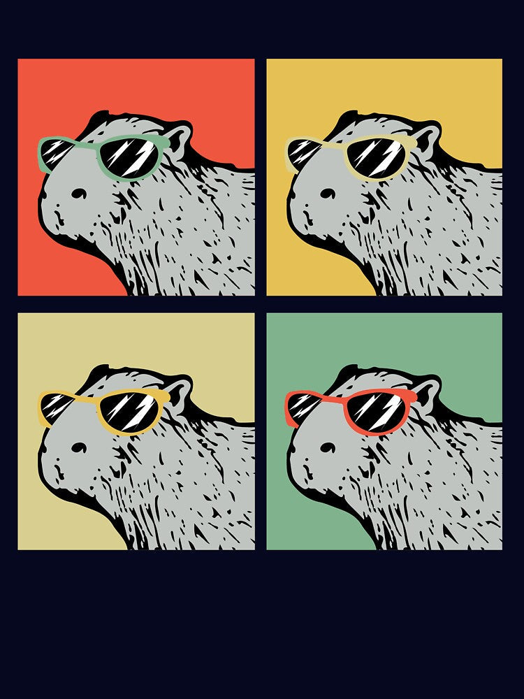 Capybara Retro Animal Lover Vintage Retro Capybara Gear by DynamicDesign Unisex , , , Long Sleeve Tee