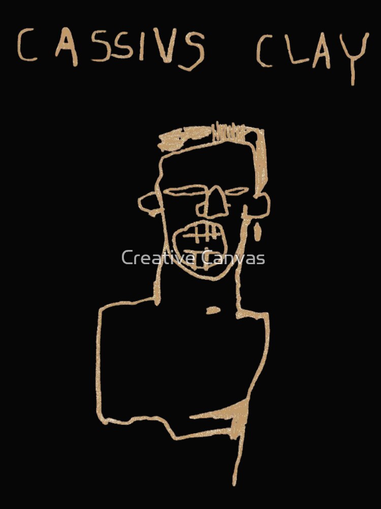 Mocha Line Portrait on Deep Navy by Creative_Canvas