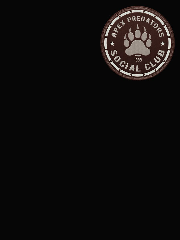 apex predators social club badge - embroidery iron patch textured graphic artwork by hayrpictures