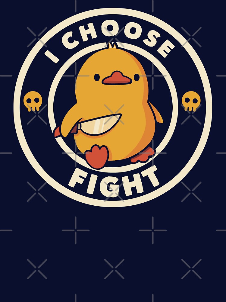 I Choose Fight Funny Duck by Tobe Fonseca by Tobe Fonseca® Unisex , , , Long Sleeve Tee