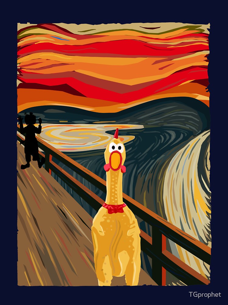 Rubber Chicken Scream by TGprophet Unisex , , , Long Sleeve Tee
