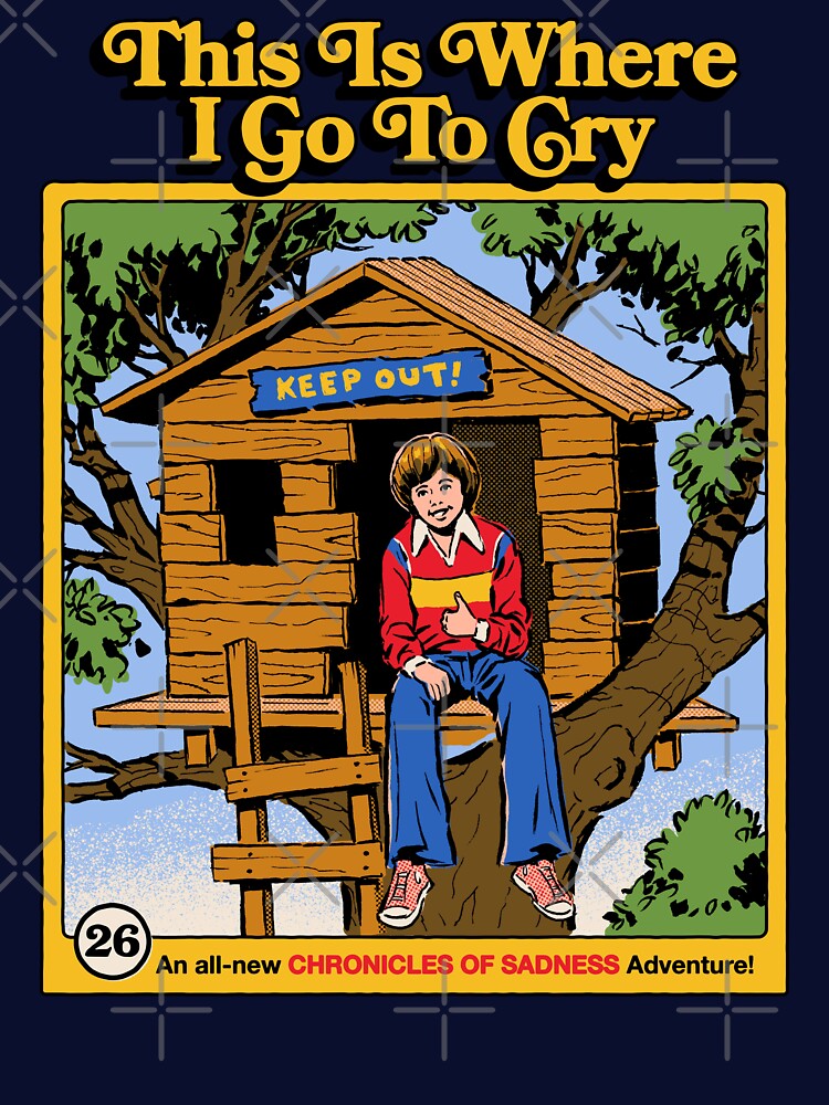 This Is Where I Go To Cry by Steven Rhodes Unisex , , , Long Sleeve Tee