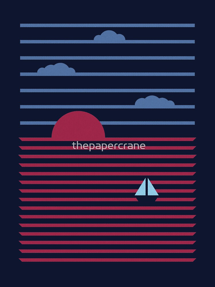 Plain Sailing by thepapercrane Unisex , , , Long Sleeve Tee