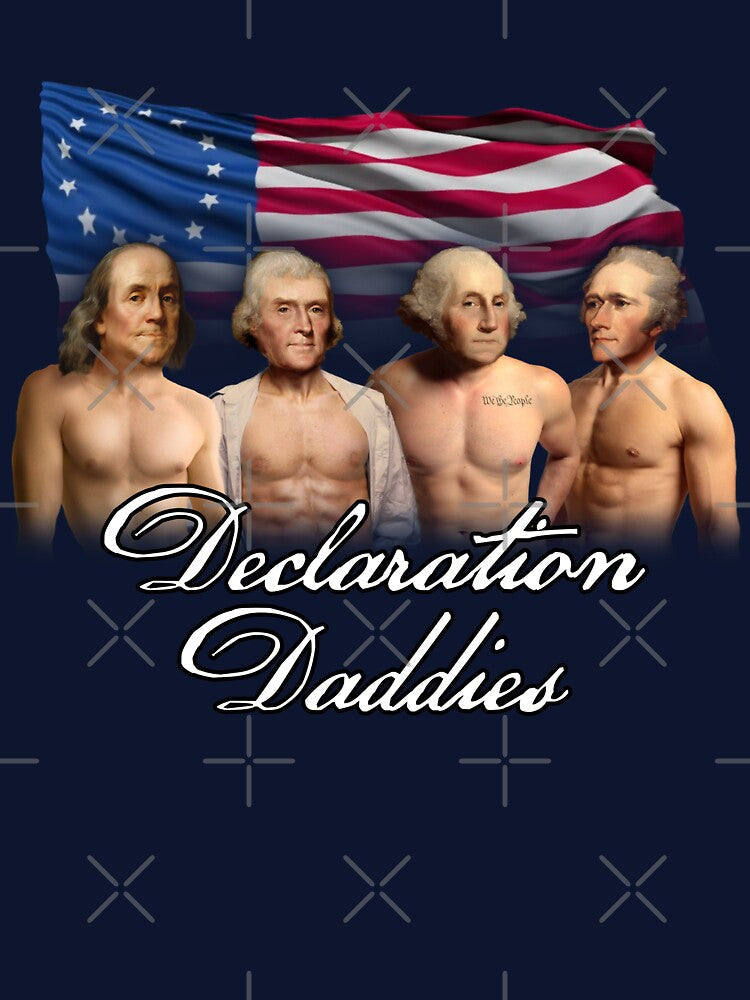 Declaration Daddies - Funny 4th of July Founding Fathers America 250 by snazzyseagull Unisex , , , Long Sleeve Tee