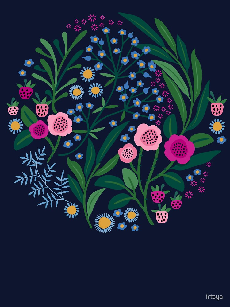 Rose garden design by irtsya Unisex , , , Long Sleeve Tee