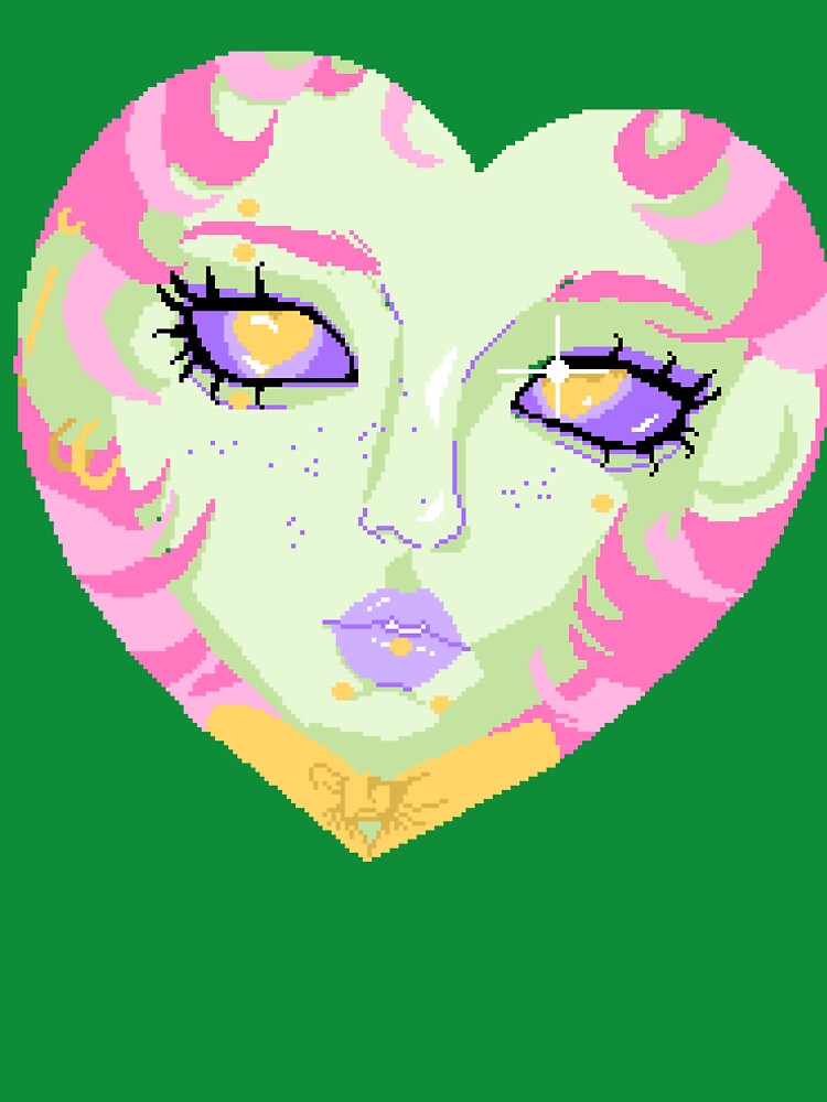 Cute Alien Girl Pixel Art by LilSeashell Unisex , , , Long Sleeve Tee