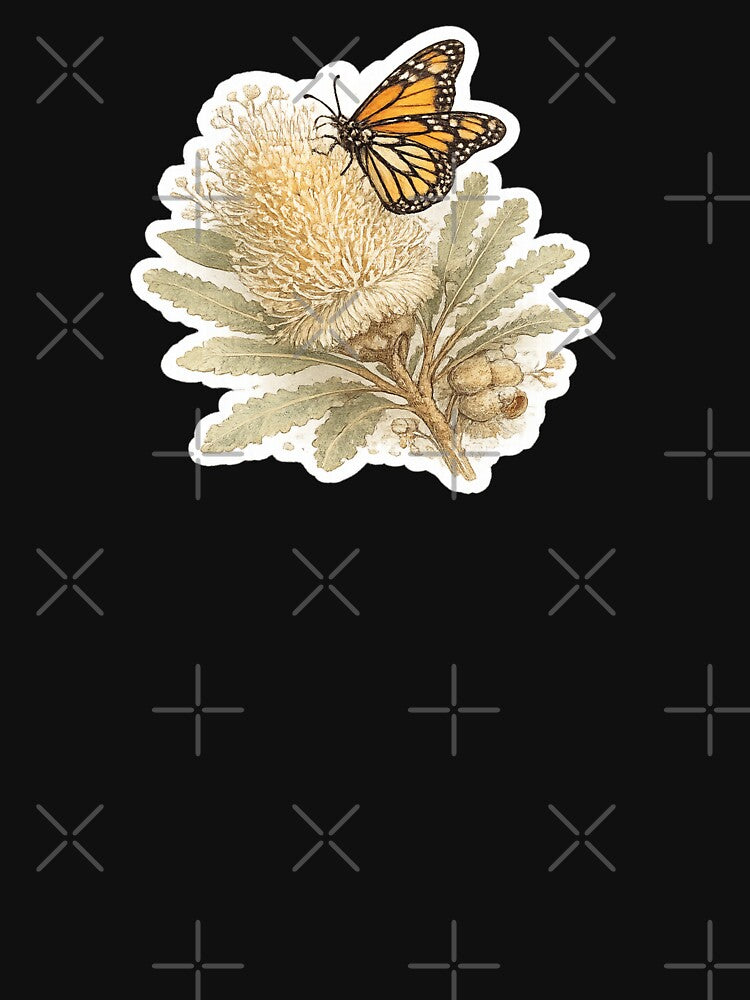 Butterfly Resting on Banksia by Trigart-art