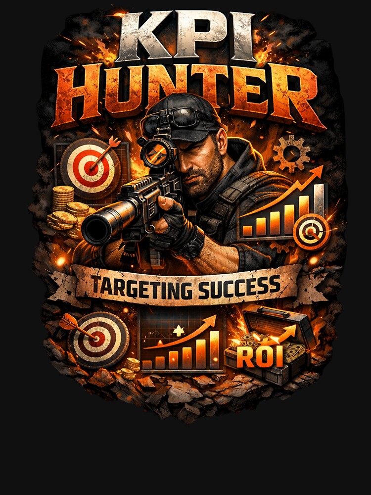 KPI Hunter Funny Work Meme Corporate Office Humor by Echo_Lane Unisex , , , Long Sleeve Tee