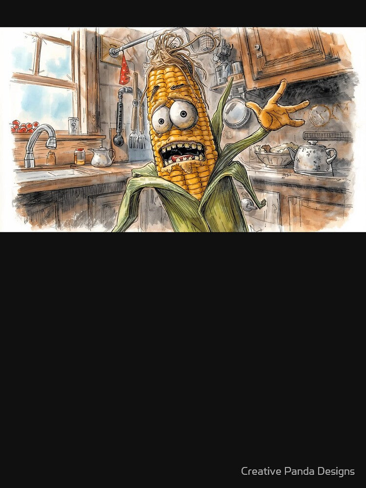 Fear In The Corn by Creative Panda Designs Unisex , , , Long Sleeve Tee