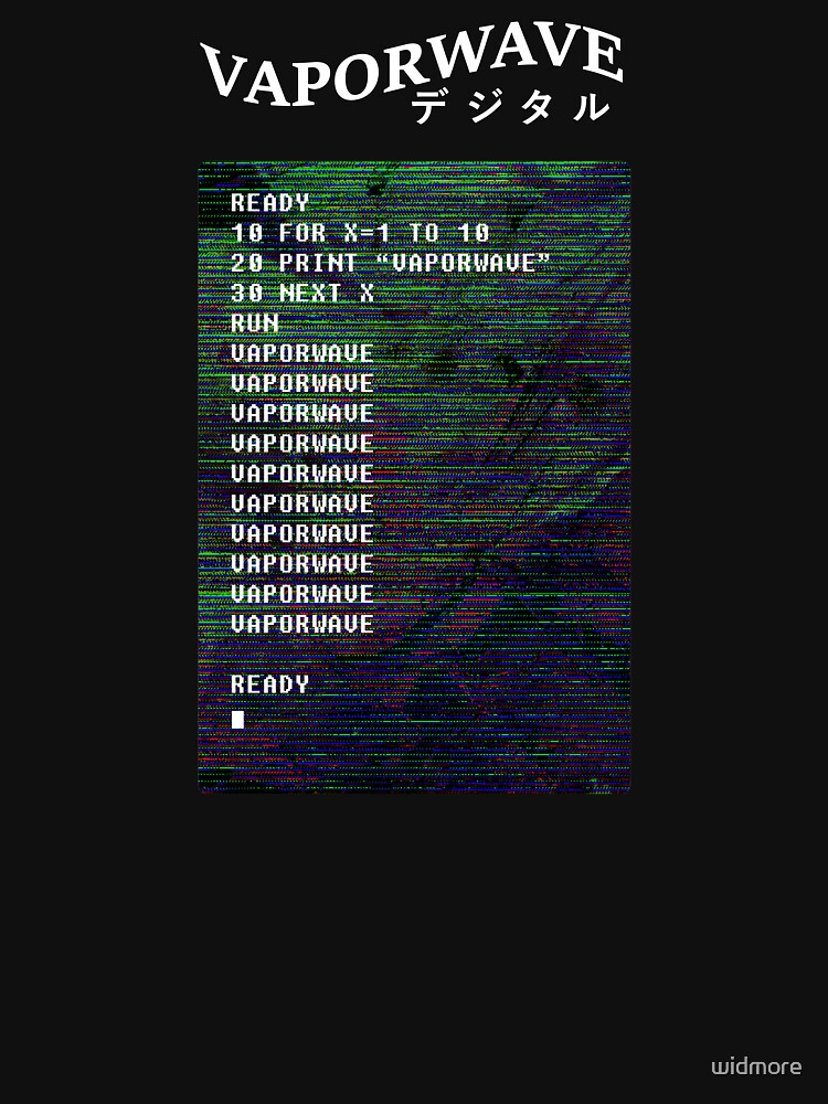 Vaporwave BASIC Code by widmore Unisex , , , Long Sleeve Tee