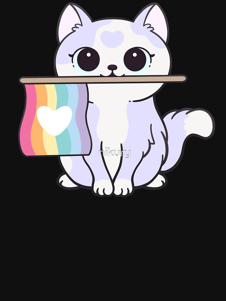 Pride Cat | Nikury by nikury Unisex , , , Long Sleeve Tee