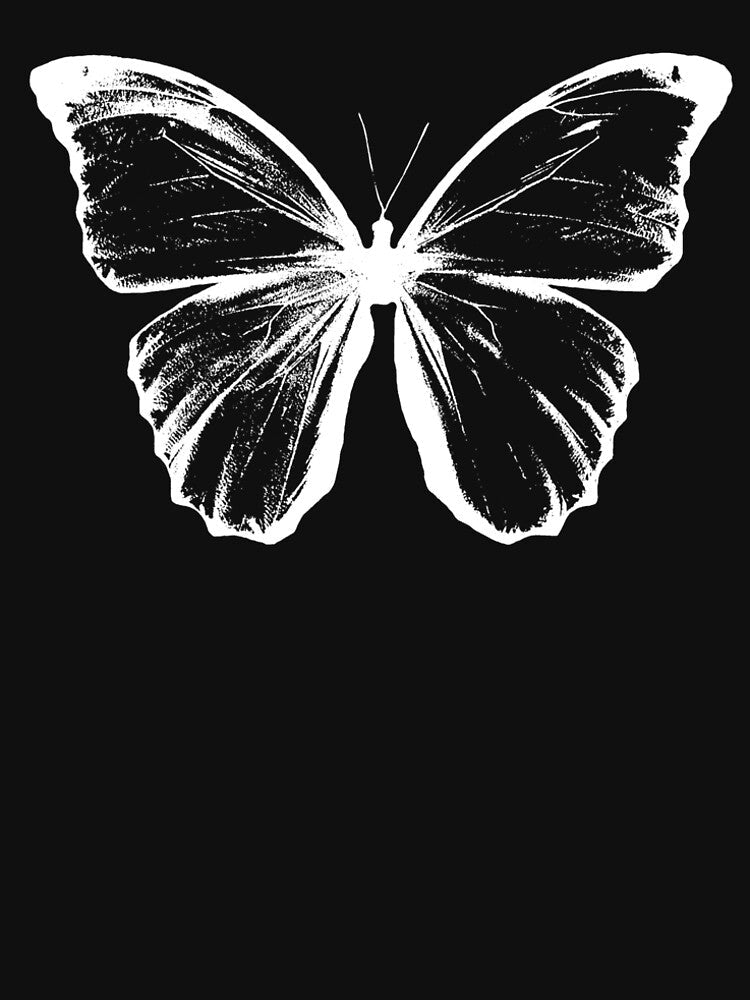 Butterfly Art White by cosmo666 Unisex , , , Long Sleeve Tee