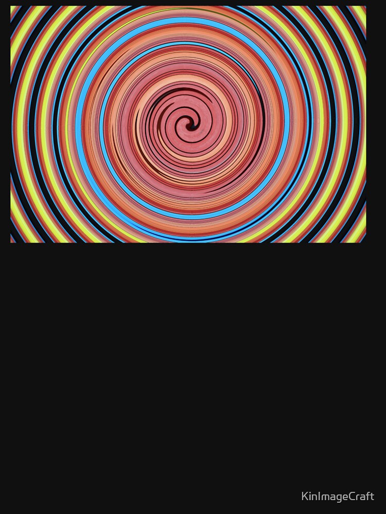 Transform a photograph of painted wood panels into vibrant abstract patterns with overlapping rings and eye-catching swirls. by KinImageCraft