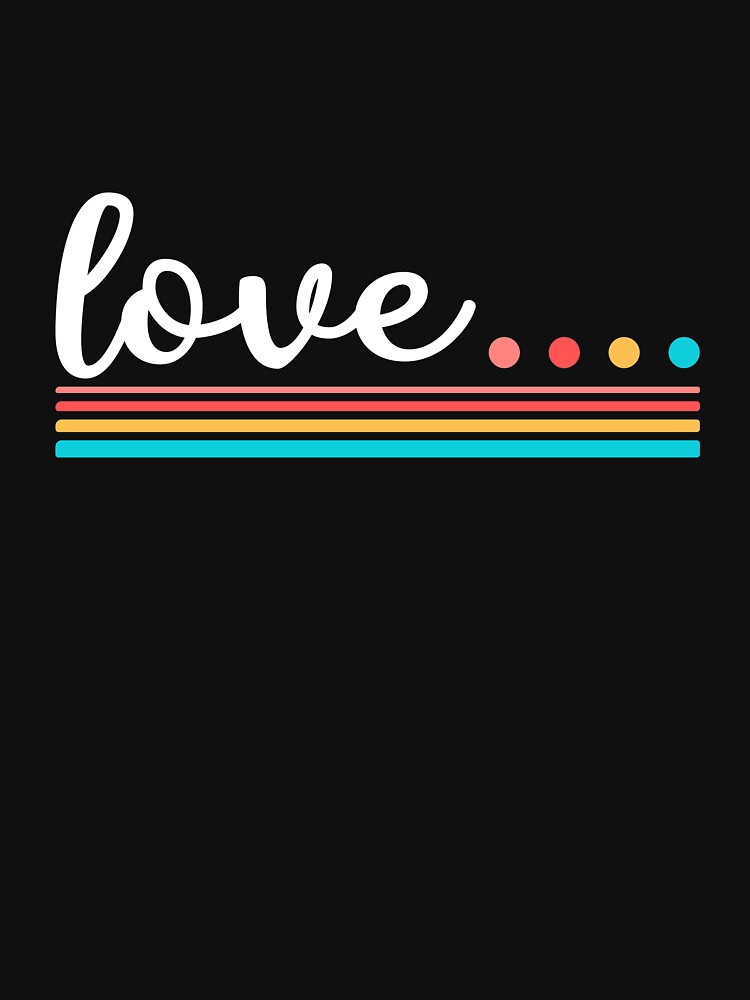 Valentine Retro Love Rainbow by BELASKRI STORE Unisex , , , Long Sleeve Tee