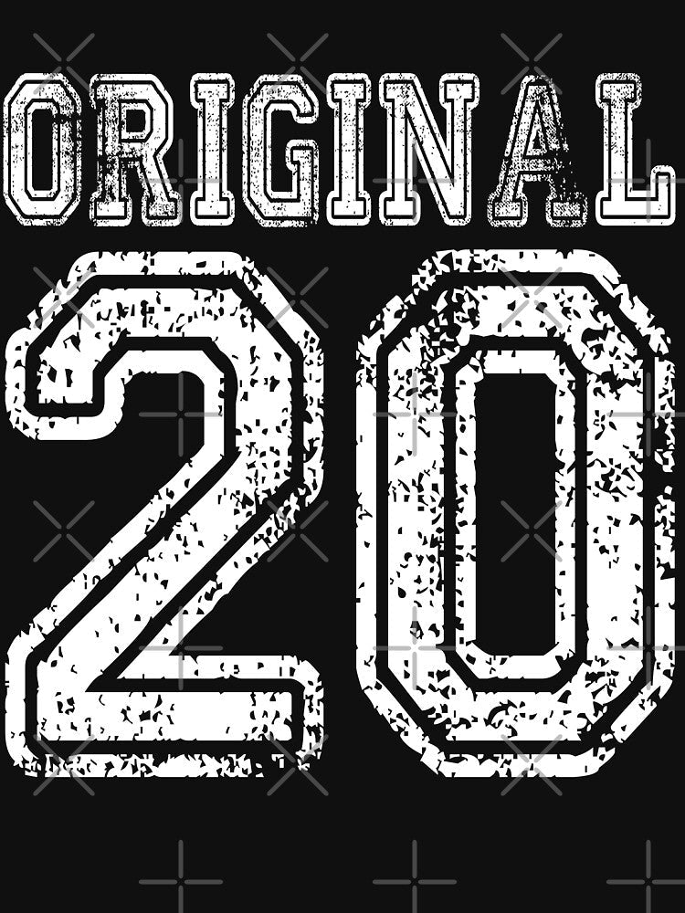 Original 20 2020 1920 Birthday Gift Age Year Old Boy Girl Cute Funny Man Woman Jersey Style by arcadetoystore