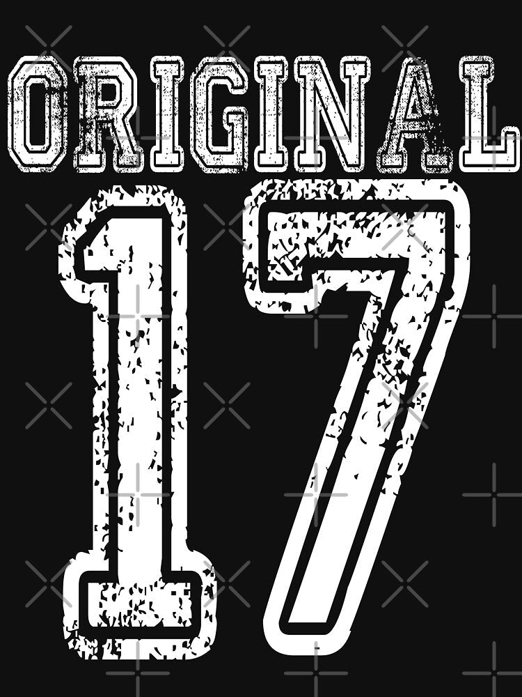 Original 17 2017 1917 Birthday Gift Age Year Old Boy Girl Cute Funny Man Woman Jersey Style by arcadetoystore