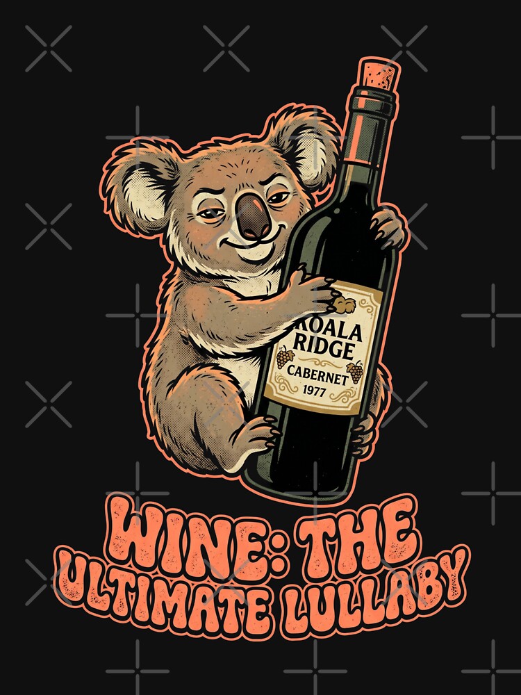 Wine The Ultimate Lullaby Koala Mascot Tee by JaphstarCreatives