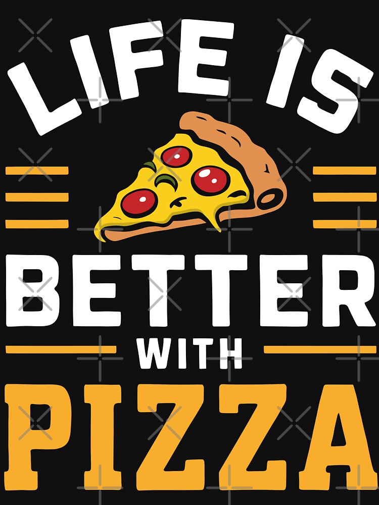 Life Is Better With Pizza by Quirky Shirts Unisex , , , Long Sleeve Tee